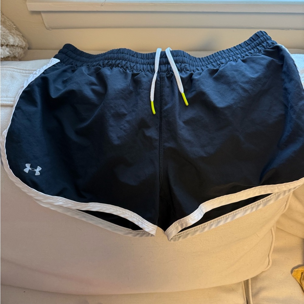 Under Armour Women's Navy and White Athletic Shorts